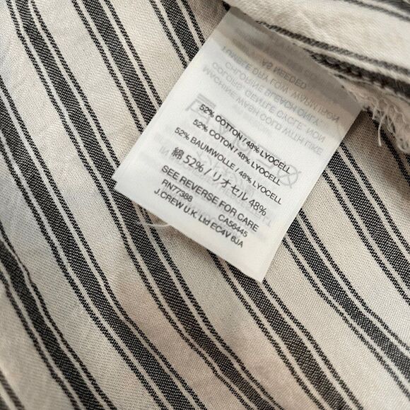 Madewell Women's White & Black Stripe Half Button Long Sleeve Tunic Sz Small - Picture 6 of 6